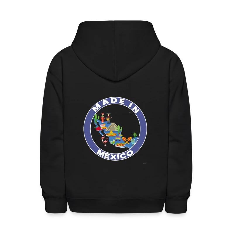 Made In Mexico T Shirt Mexico Map Badge - Kids' Hoodie