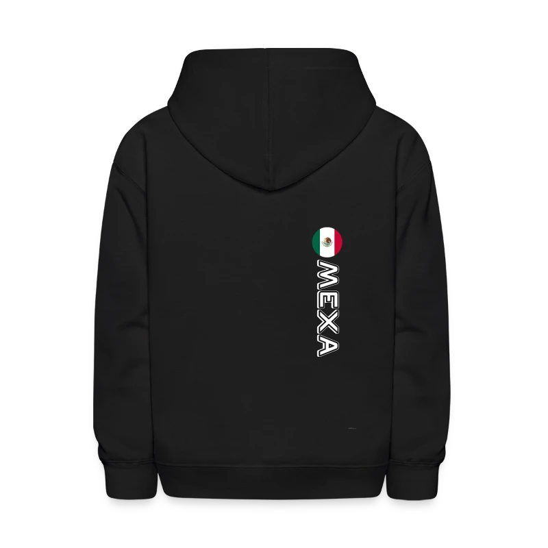Mexico Flag Shirt Mexa Badge Vertical Mexican - Kids' Hoodie