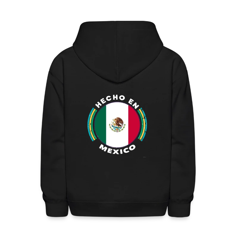 Hecho En Mexico Shirt Vintage Bandera Mexico - Kids' Hoodie