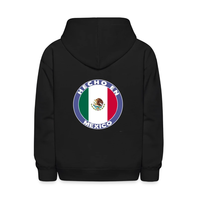 Hecho En Mexico Shirt Mexico Flag Sobre Azul - Kids' Hoodie