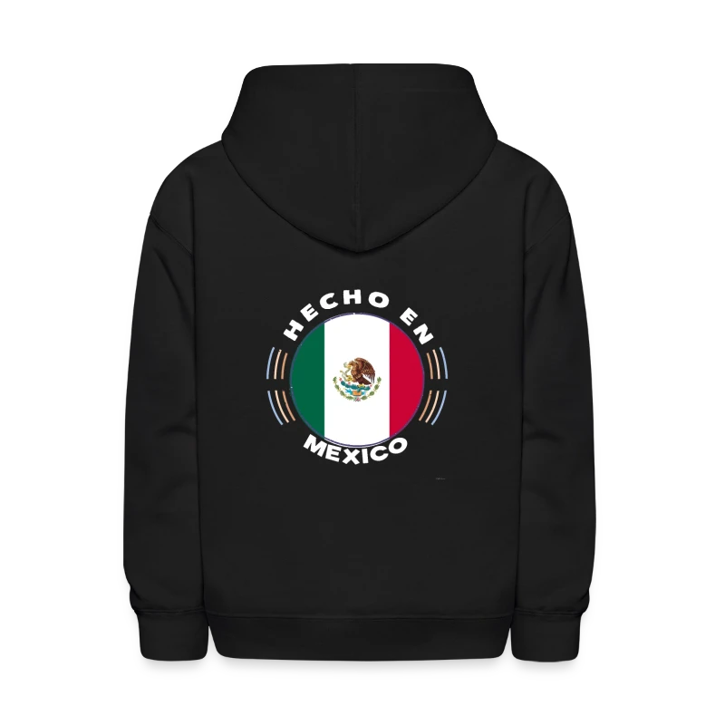 Hecho En Mexico Shirt Vintage Mexico Flag - Kids' Hoodie