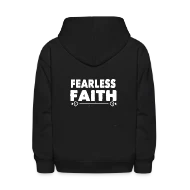 Fearless Faith quote phrase - Kids' Hoodie