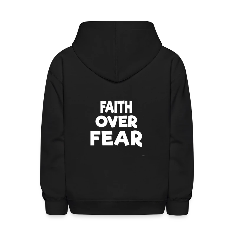 Faith Over Love quote phrase - Kids' Hoodie
