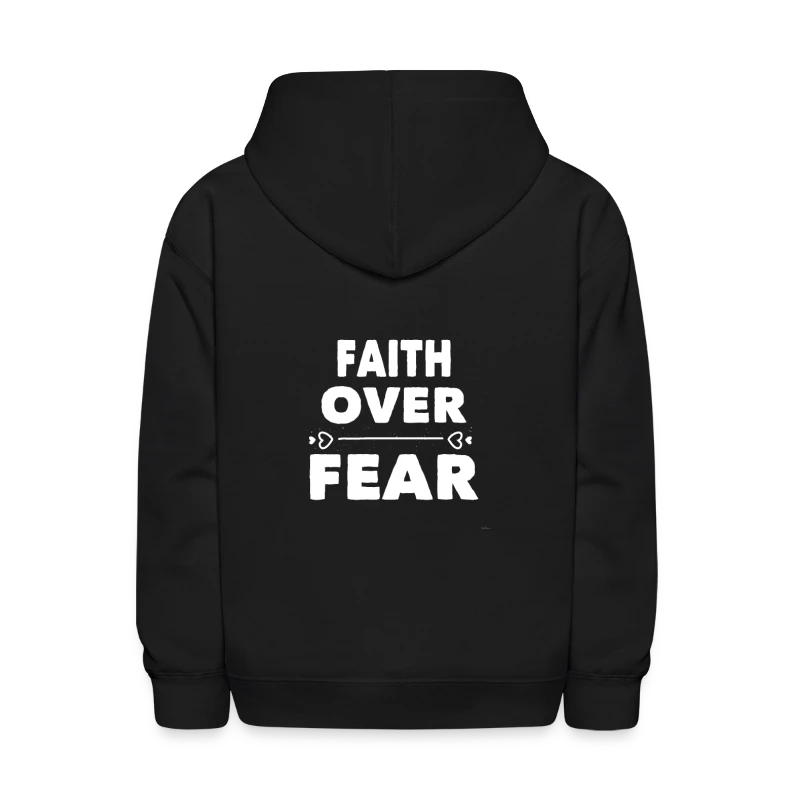 Faith Over Fear quote phrase - Kids' Hoodie