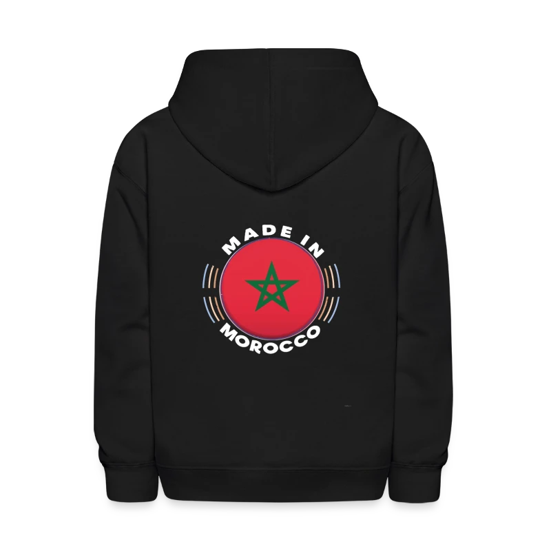 Made In Morocco Vintage Shirt Morocco Flag - Kids' Hoodie