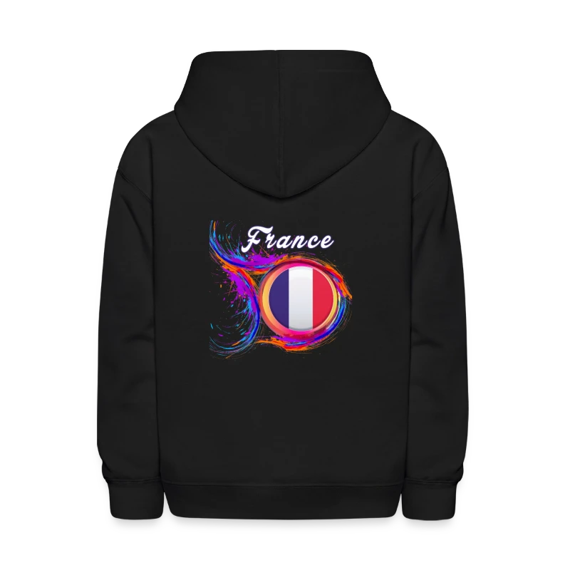 France Flag Holi Greeting French Flag Souvenir - Kids' Hoodie