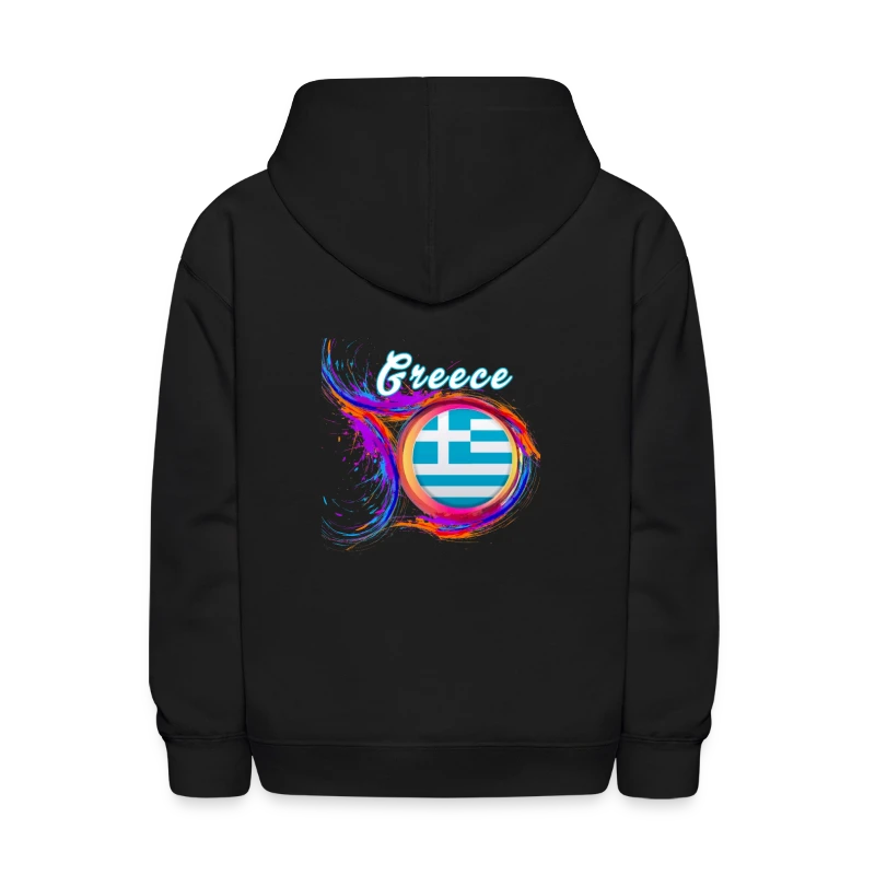 Greece Flag Holi Greeting Greek Flag Souvenir - Kids' Hoodie