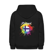 Finland Flag Gay Pride Colorful Splash Finnish - Kids' Hoodie