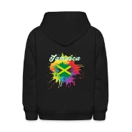 Jamaica Flag Gay Pride Colorful Splash Flag - Kids' Hoodie