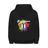 Borinquen Flag Gay Pride Colorful Splash Boricua - Kids' Hoodie