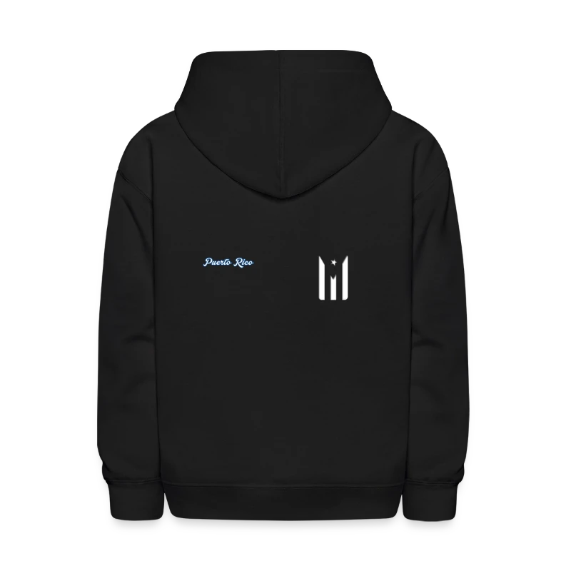 Resiste Puerto Rico Black Flag Rounded Pocket - Kids' Hoodie