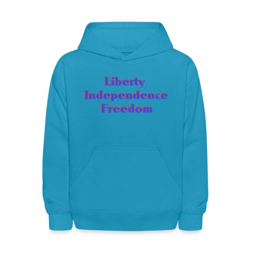 liberty Independence Freedom blue white red - Kids' Hoodie