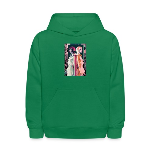 Trench Coats - Vibrant Colorful Fashion Portrait - Kids' Hoodie