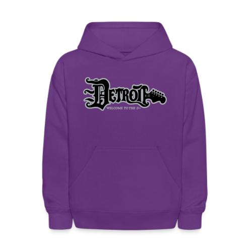 DETROIT GUITAR WTTD BLK SLR REG FONT - Kids' Hoodie