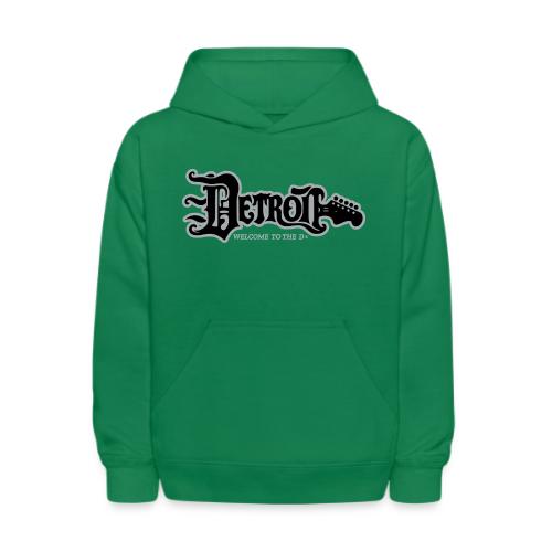 DETROIT GUITAR WTTD BLK SLR REG FONT - Kids' Hoodie