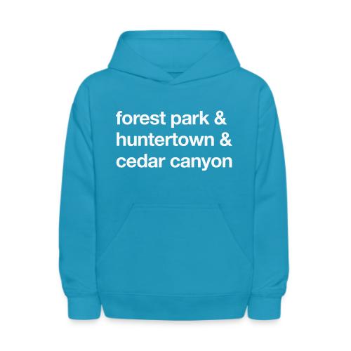 1 Church 3 Locations - Kids' Hoodie