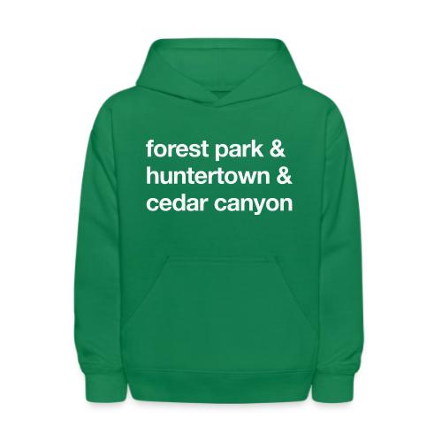 1 Church 3 Locations - Kids' Hoodie