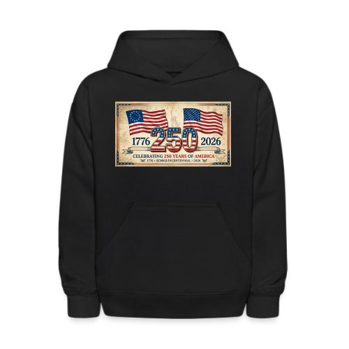 USA 250th Anniversary Flags Emblem - Kids' Hoodie