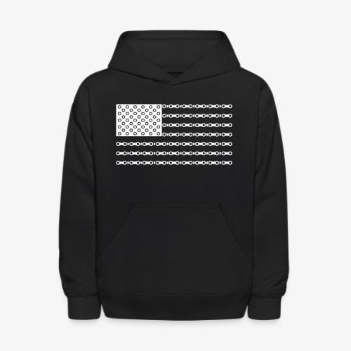 Bicycle Chain American Flag - Kids' Hoodie