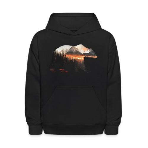 Canada Bear: fiery tones - Kids' Hoodie