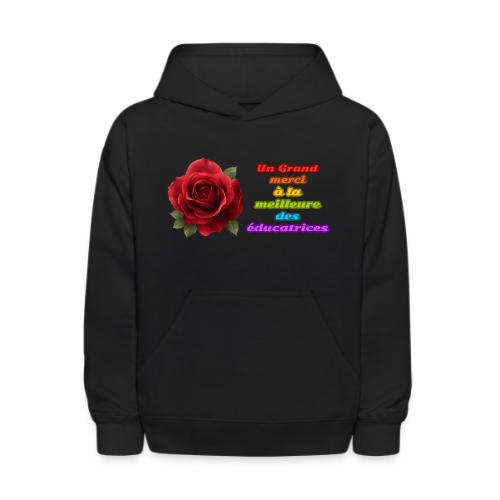 Thank You Educator: Pink and Rainbow Message - Kids' Hoodie