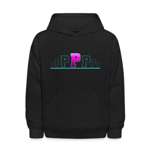 Letter P – Capital Varsity Alphabet Monogram - Kids' Hoodie