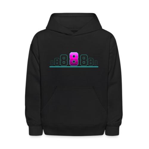 Number 8 in Magenta: Varsity Font - Kids' Hoodie