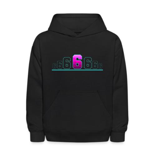 Number 6 in Magenta: Varsity Font - Kids' Hoodie