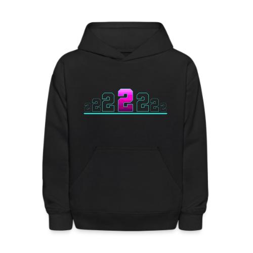 Number 2 in Magenta: Varsity Font - Kids' Hoodie