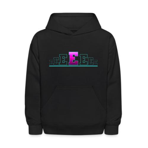 Letter E – Capital Varsity Alphabet Monogram - Kids' Hoodie