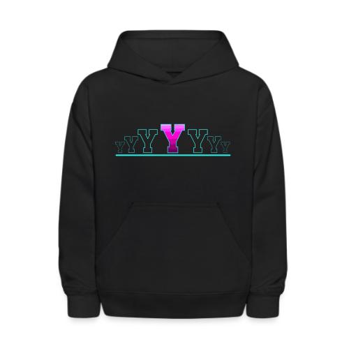 Letter Y – Capital Varsity Alphabet Monogram - Kids' Hoodie