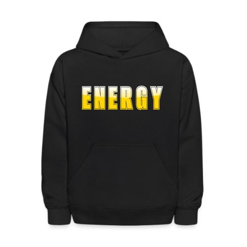 ENERGY Electric Yellow Power Word Design - Kids' Hoodie