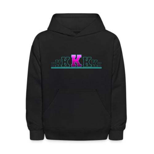 Letter K – Capital Varsity Alphabet Monogram - Kids' Hoodie