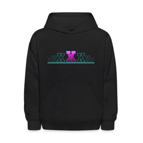 Letter X – Capital Varsity Alphabet Monogram - Kids' Hoodie