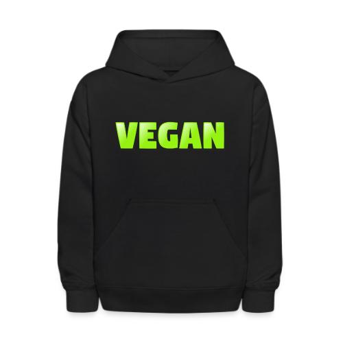 Vegan Bold Green Typography Design - Kids' Hoodie