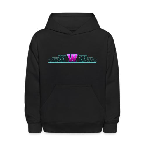 Letter W – Capital Varsity Alphabet Monogram - Kids' Hoodie