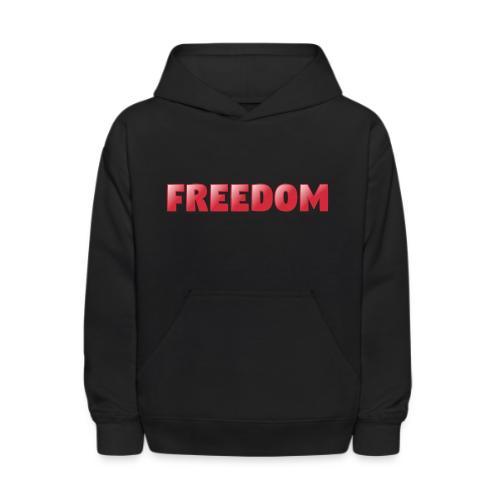 Freedom Bold 3D Word Art Design - Kids' Hoodie