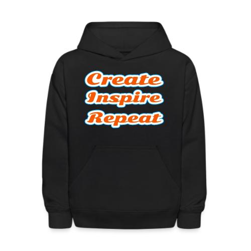 Create, Inspire, Repeat — Artist Life Script - Kids' Hoodie