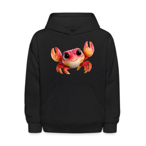 Cheerful Red Baby Crab Character - Kids' Hoodie