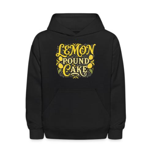 Lemon Pound Cake Vintage Flourish - Kids' Hoodie