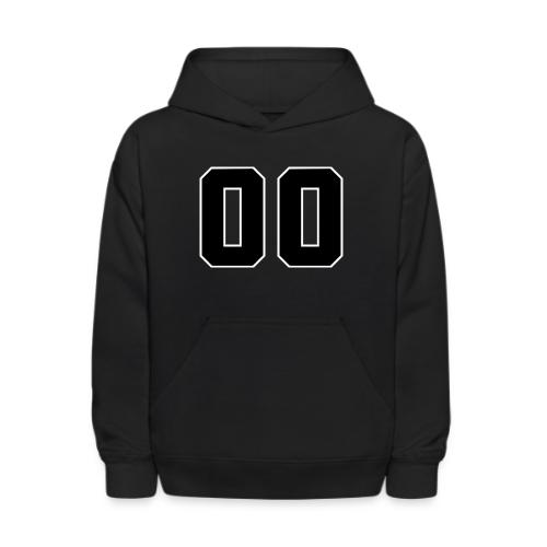Varsity 00 Athletic Number Design - Kids' Hoodie