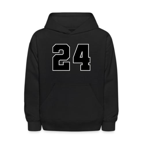 Varsity Number 24 College Font - Kids' Hoodie