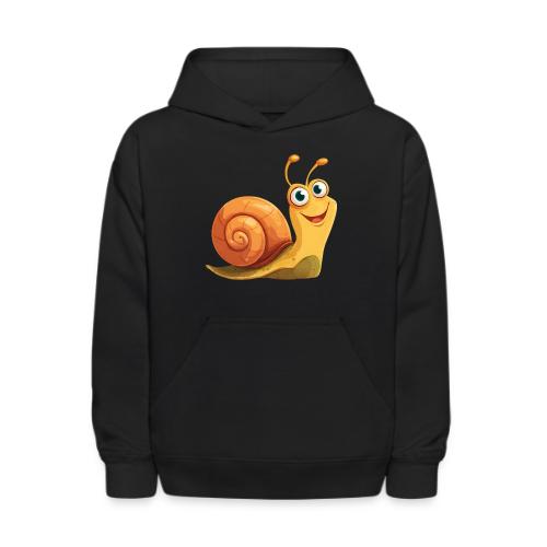 Happy Cartoon Snail with a Smile - Kids' Hoodie