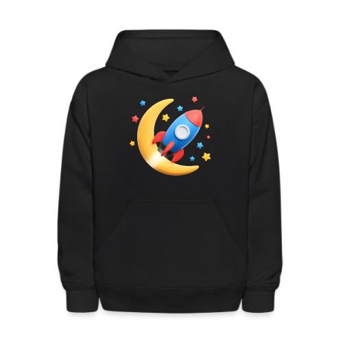 Rocket to the Crescent Moon - Kids' Hoodie