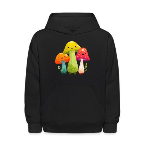 Trio of Happy Mushrooms - Kids' Hoodie