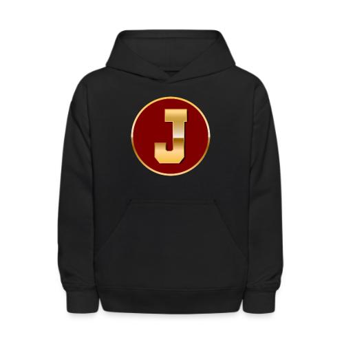 Letter J – Capital Varsity Alphabet Monogram - Kids' Hoodie