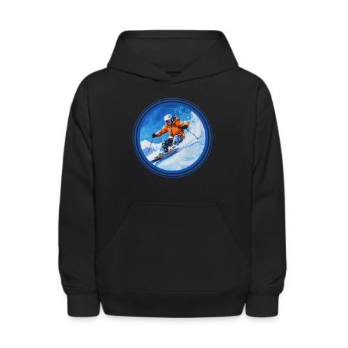 Skiing: On the Edge - Kids' Hoodie