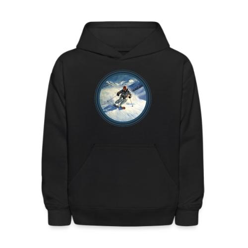 Skiing Power Moves - Kids' Hoodie
