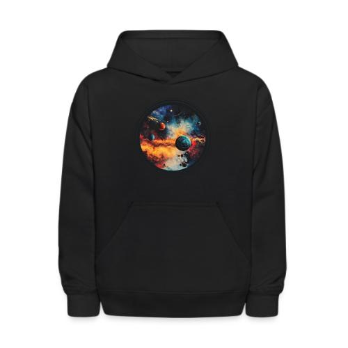 Cosmic Brush Planets - Kids' Hoodie