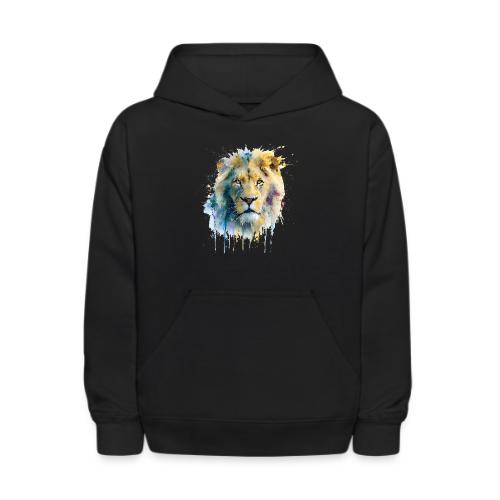 Splash-Art Lion Face - Kids' Hoodie